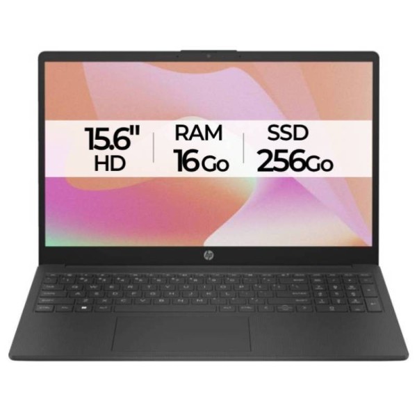 PC Portable HP 15-fd0297nk Intel N100 16Go 256Go SSD - Noir