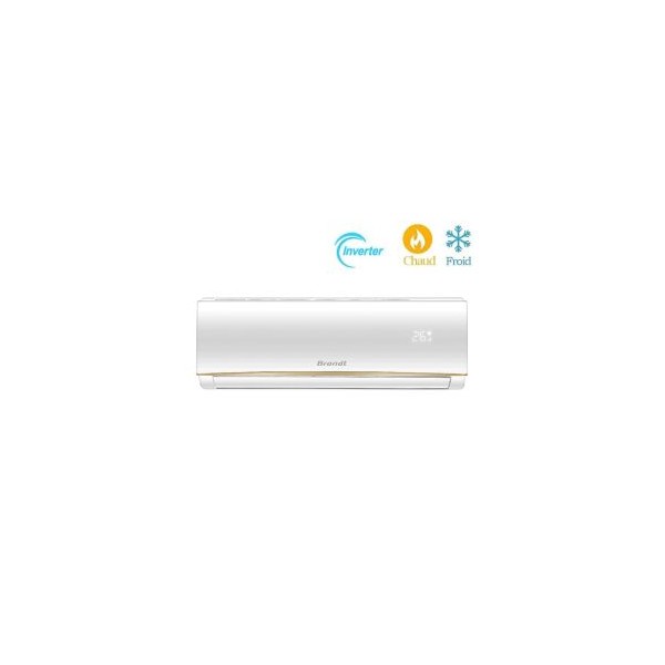 Climatiseur BRANDT 12000 BTU Inverter CHAUD/FROID - Blanc