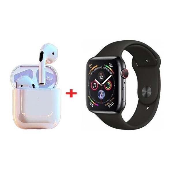 Coffret W26 PRO MAX Montre Connectée + Airpods - Noir